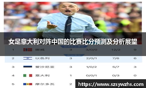 女足意大利对阵中国的比赛比分预测及分析展望